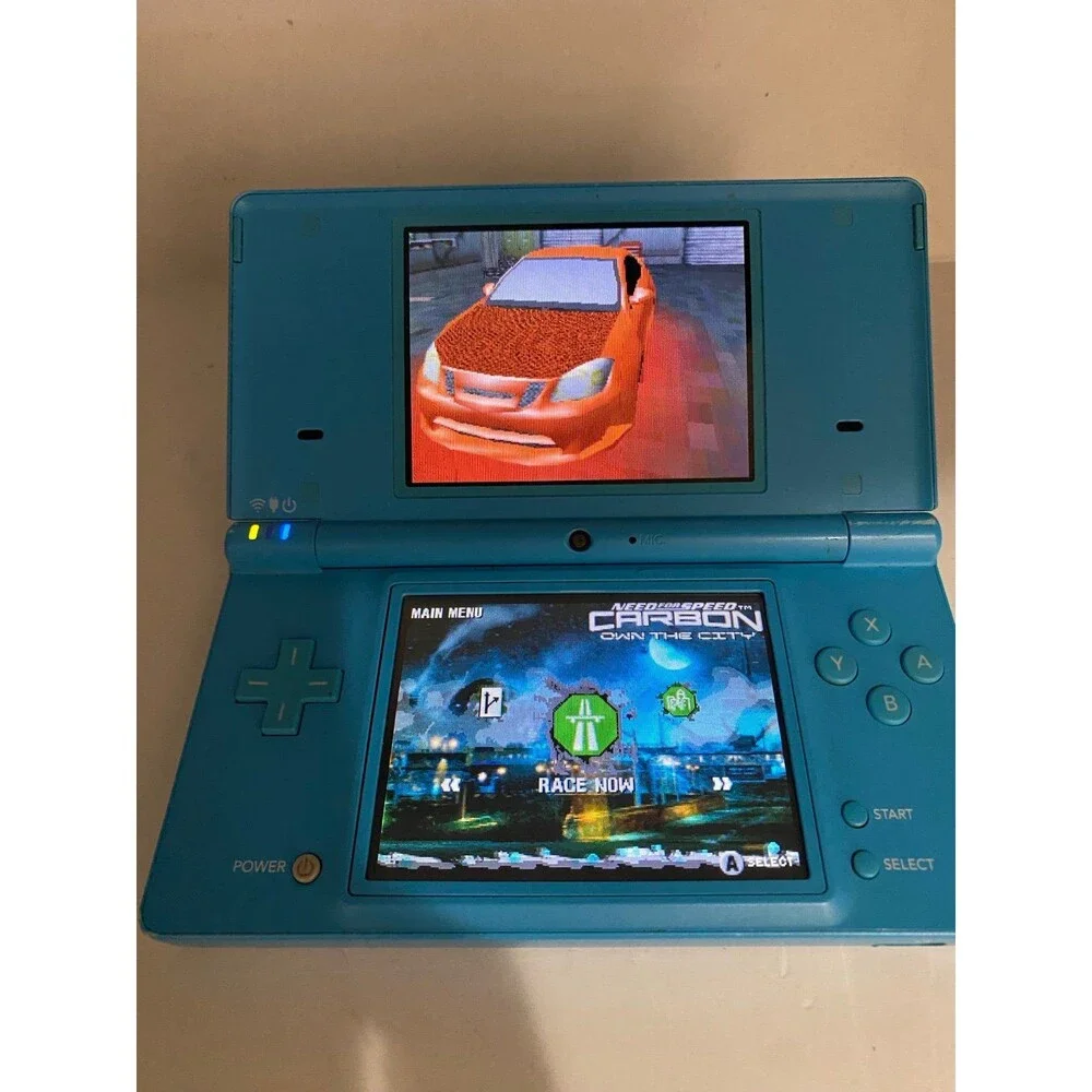 Nintendo DSi Teal Blue Bundle W/ Stylus Tested & Working